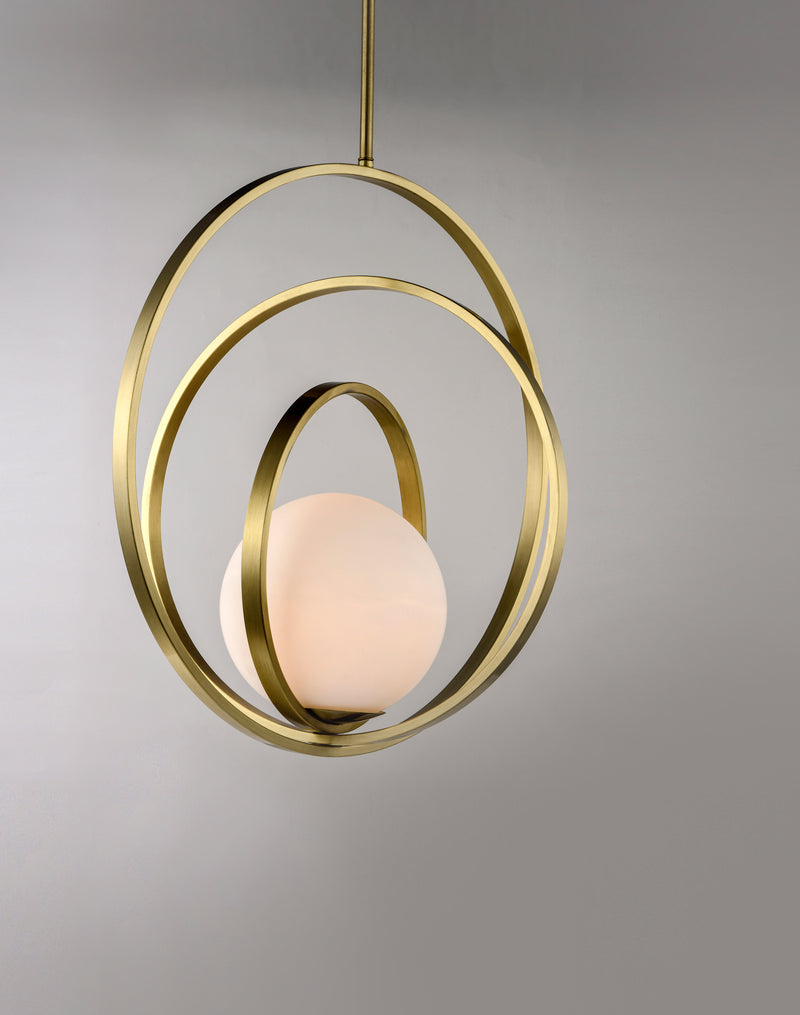 Maxim 26054SWSBR Coronet 1 Light Pendant | Satin Brass