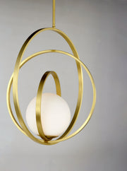 Maxim 26054SWSBR Coronet 1 Light Pendant | Satin Brass