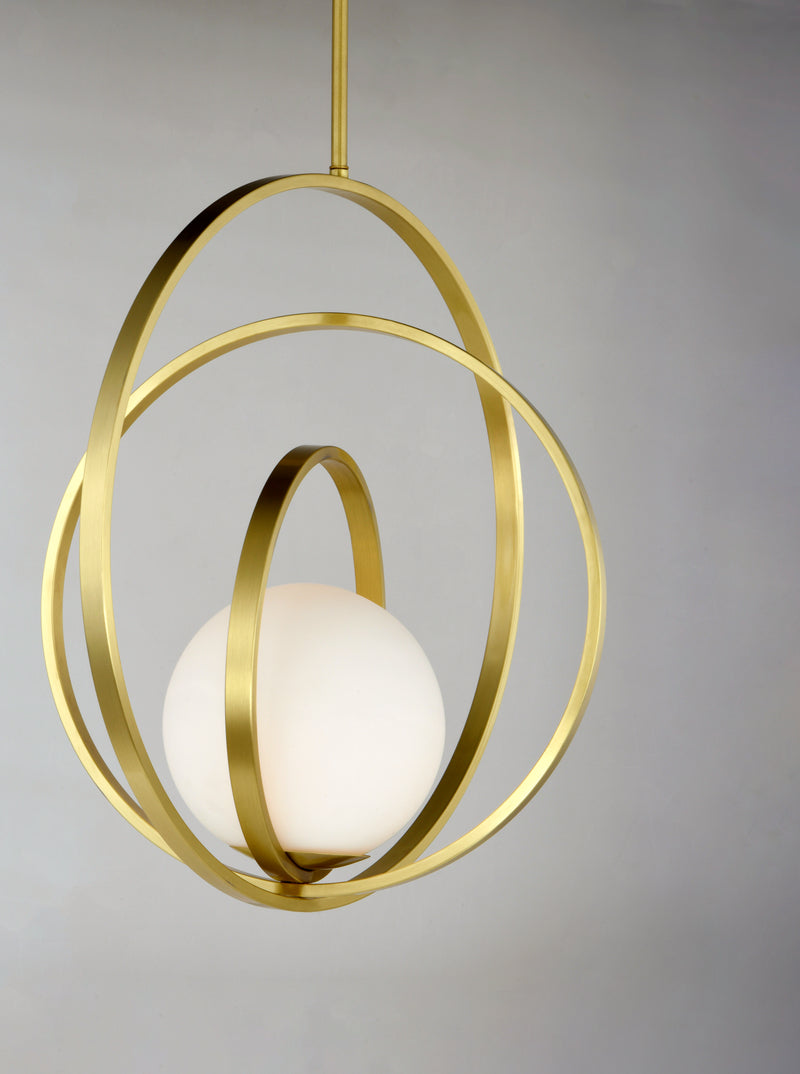 Maxim 26054SWSBR Coronet 1 Light Pendant | Satin Brass