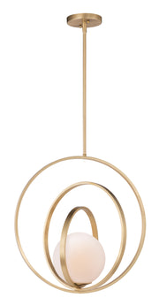 Maxim 26056SWSBR Coronet 1 Light Pendant | Satin Brass