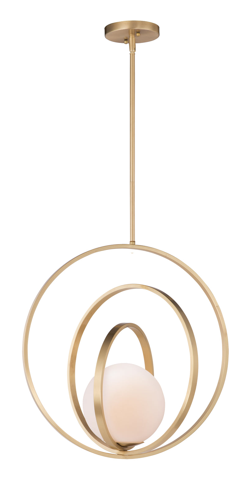 Maxim 26056SWSBR Coronet 1 Light Pendant | Satin Brass