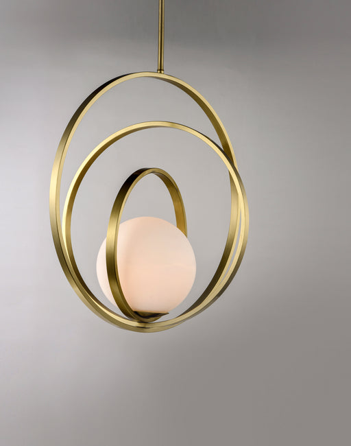 Maxim 26056SWSBR Coronet 1 Light Pendant | Satin Brass