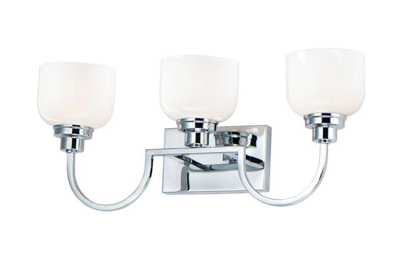 Maxim 26063WTPC Swale 3 Light Bath Vanity | Polished Chrome