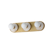 Maxim 26093WANAB Hollywood Stone 3 Light Sconce | Whit Alabaster / Natural Aged Brass