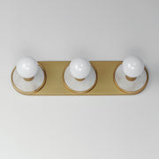 Maxim 26093WANAB Hollywood Stone 3 Light Sconce | Whit Alabaster / Natural Aged Brass