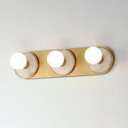 Maxim 26093WANAB Hollywood Stone 3 Light Sconce | Whit Alabaster / Natural Aged Brass