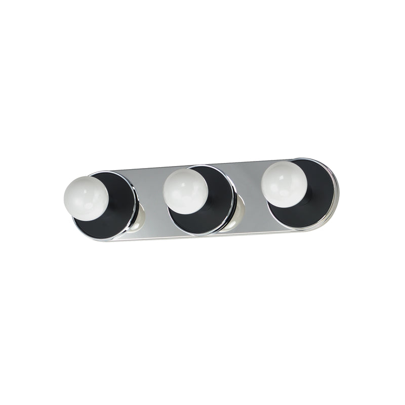 Maxim 26093WTBKPC/BUL Hollywood 3 Light Sconce wLED Bulb | Polished Chrome