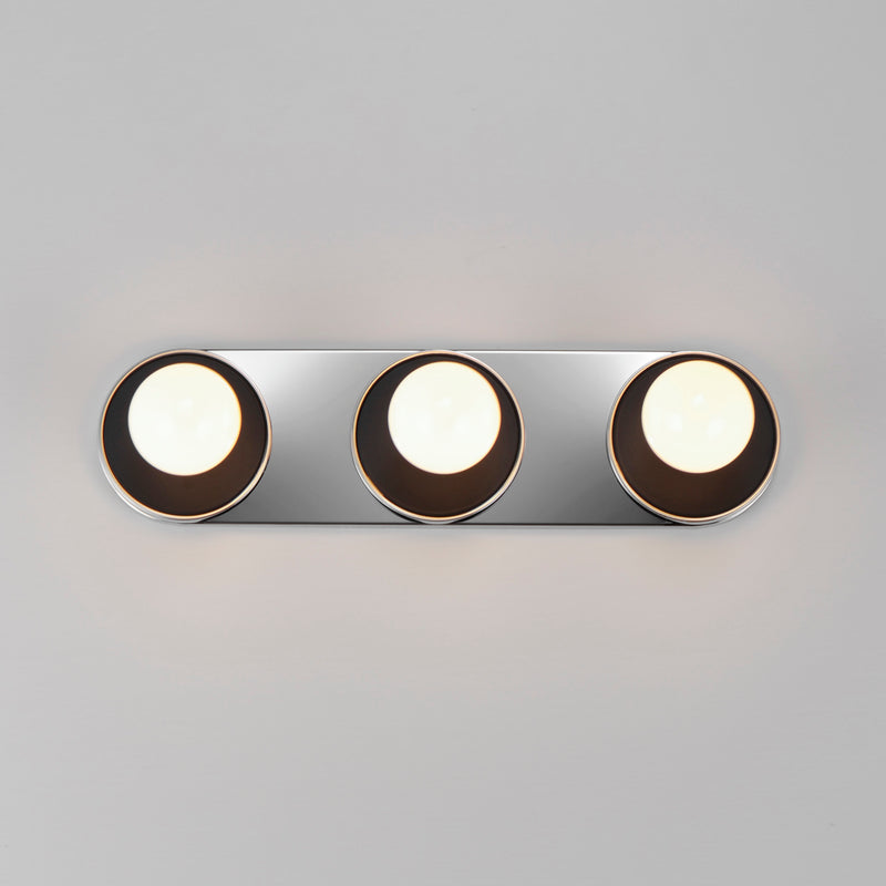Maxim 26093WTBKPC Hollywood 3 Light Sconce | Black / Polished Chrome