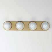 Maxim 26094WANAB Hollywood Stone 4 Light Sconce | Whit Alabaster / Natural Aged Brass