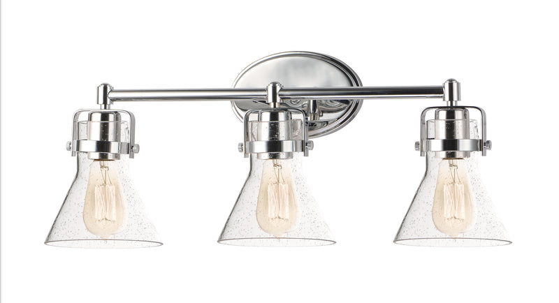 Maxim 26113CDPC/BUL Seafarer 3 Light Bath Vanity With Bulbs | Polished Chrome