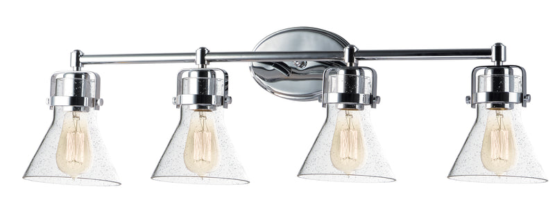 Maxim 26114CDPC/BUL Seafarer 4 Light Bath Vanity With Bulbs | Polished Chrome