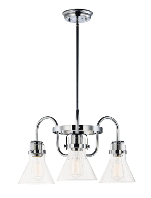 Maxim 26116CDPC/BUL Seafarer 3 Light Chandelier With Bulbs | Polished Chrome