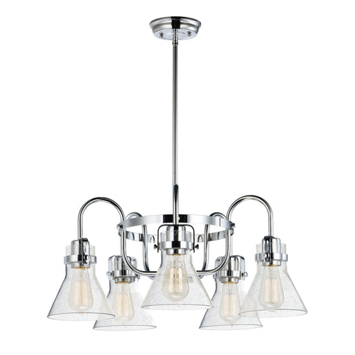 Maxim 26117CDPC/BUL Seafarer 5 Light Chandelier With Bulbs | Polished Chrome