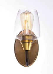 Maxim 26121CLBZAB Goblet 1 Light Wall Sconce | Bronze / Antique Brass