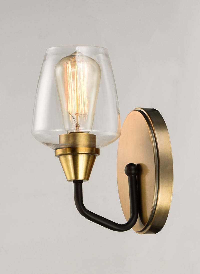 Maxim 26121CLBZAB Goblet 1 Light Wall Sconce | Bronze / Antique Brass