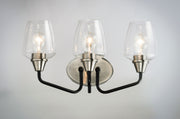 Maxim 26122CLBKSN Goblet 3 Light Bath Vanity | Black / Satin Nickel