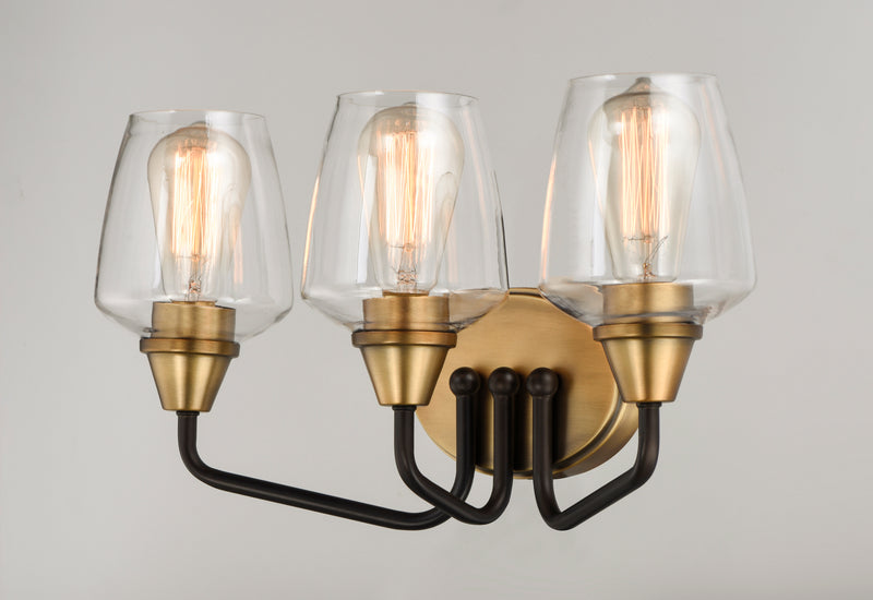 Maxim 26122CLBZAB Goblet 3 Light Bath Vanity | Bronze / Antique Brass