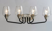 Maxim 26123CLBKSN Goblet 4 Light Bath Vanity | Black / Satin Nickel