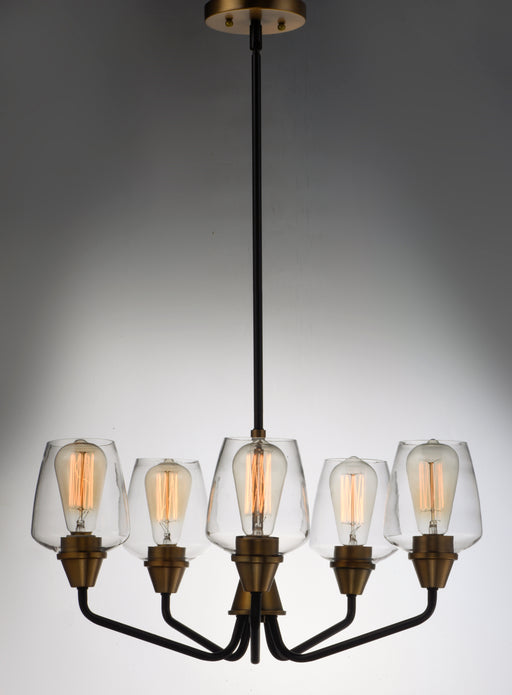 Maxim 26125CLBZAB Goblet 5 Light Chandelier | Bronze / Antique Brass