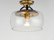 Maxim 26129CLBZAB Goblet 1 Light Semi Flush Mount | Bronze / Antique Brass
