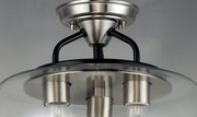 Maxim 26130CLBKSN Goblet 3 Light Semi Flush Mount | Black / Satin Nickel