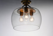 Maxim 26130CLBZAB Goblet 3 Light Semi Flush Mount | Bronze / Antique Brass