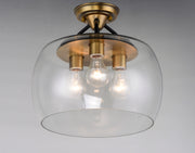 Maxim 26130CLBZAB Goblet 3 Light Semi Flush Mount | Bronze / Antique Brass