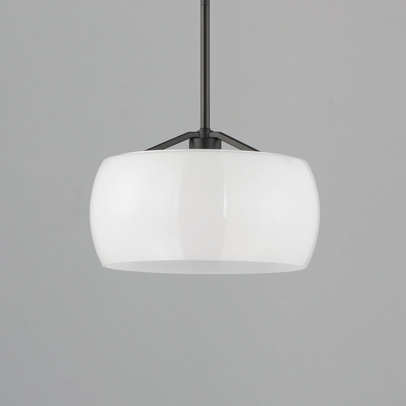 Maxim 26141WTBK Glazed Single Pendant | White / Black
