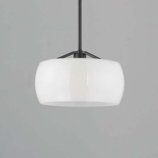 Maxim 26141WTBK Glazed Single Pendant | White / Black