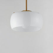 Maxim 26141WTNAB Glazed Single Pendant | White/Natural Aged Brass