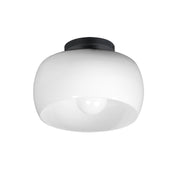 Maxim 26149WTBK Glazed Flush Mount | White / Black
