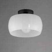 Maxim 26149WTBK Glazed Flush Mount | White / Black