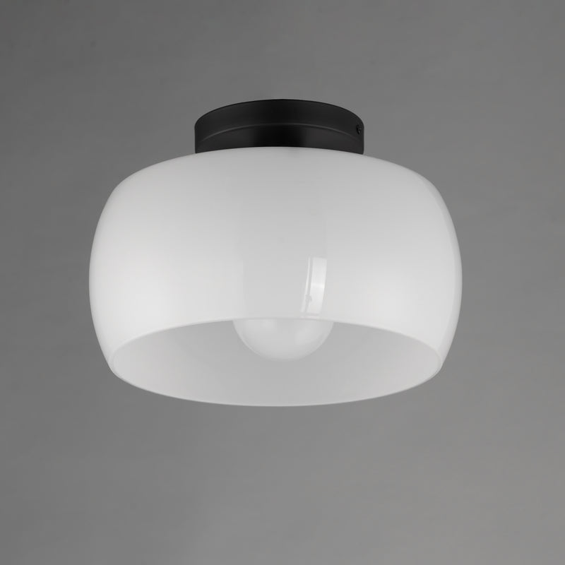 Maxim 26149WTBK Glazed Flush Mount | White / Black