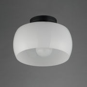 Maxim 26149WTBK Glazed Flush Mount | White / Black