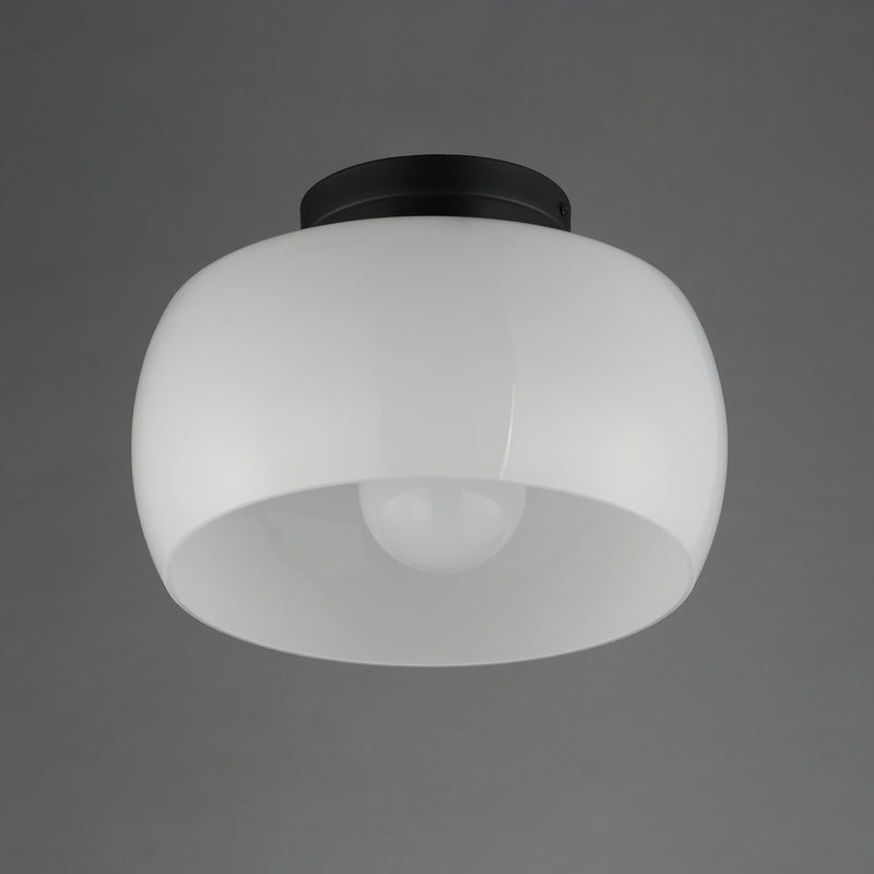 Maxim 26149WTBK Glazed Flush Mount | White / Black