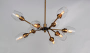 Maxim 26345CLABBK Savvy 9 Light Chandelier | Antique Brass / Black
