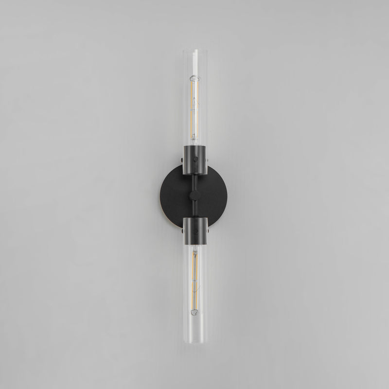 Maxim 26370CLBK Equilibrium 2 Light LED Wall Sconce | Black