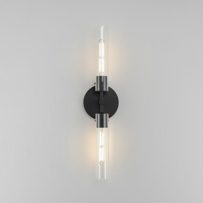 Maxim 26370CLBK Equilibrium 2 Light LED Wall Sconce | Black