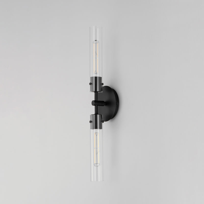 Maxim 26370CLBK Equilibrium 2 Light LED Wall Sconce | Black