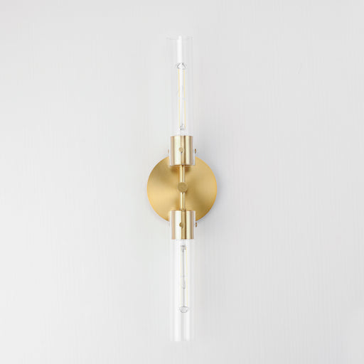 Maxim 26370CLNAB Equilibrium 2 Light LED Wall Sconce | Natural Aged Brass