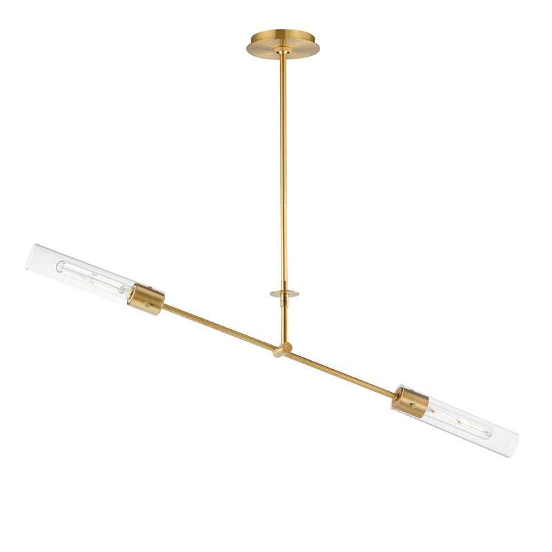 Maxim 26372CLNAB Equilibrium 2 Light LED Pendant | Natural Aged Brass