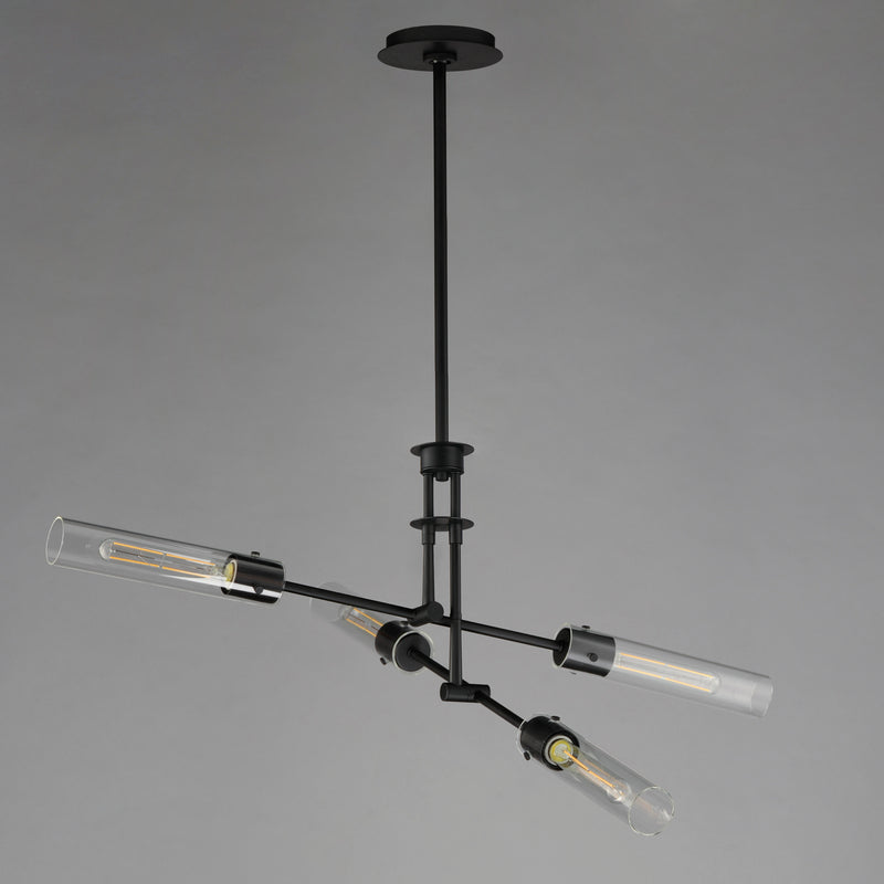 Maxim 26374CLBK Equilibrium 4 Light LED Flush Mount Convertible | Black