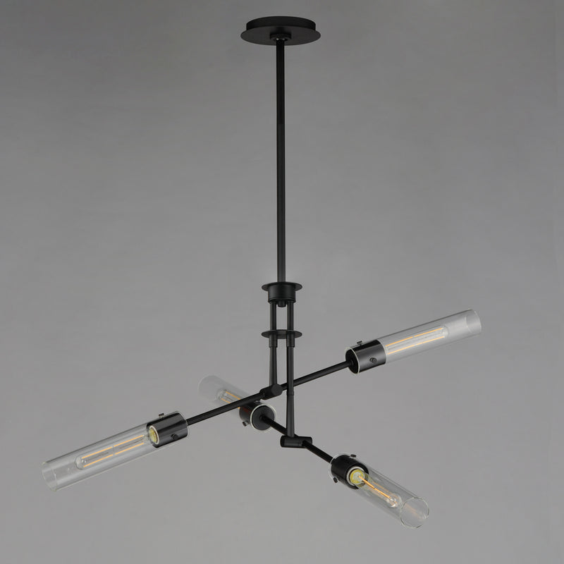 Maxim 26374CLBK Equilibrium 4 Light LED Flush Mount Convertible | Black