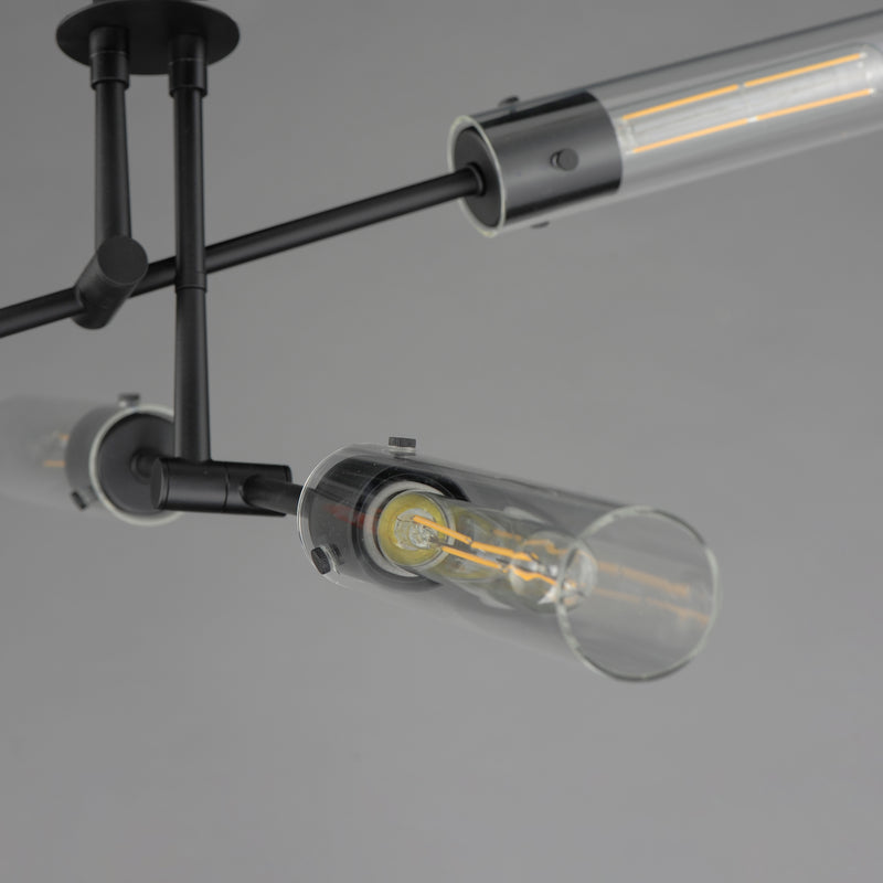 Maxim 26374CLBK Equilibrium 4 Light LED Flush Mount Convertible | Black