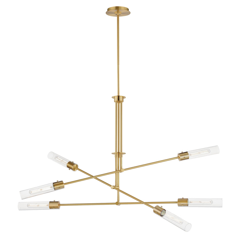 Maxim 26376CLNAB Equilibrium 6 Light LED Pendant | Natural Aged Brass