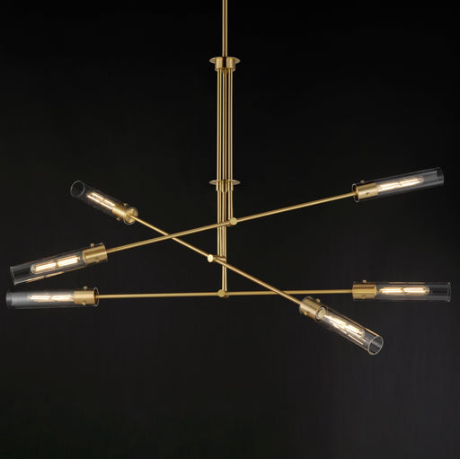 Maxim 26376CLNAB Equilibrium 6 Light LED Pendant | Natural Aged Brass