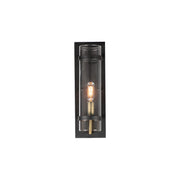Maxim 2640BKAB Capitol 1 Light Wall Sconce | Black / Antique Brass
