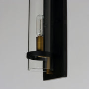 Maxim 2640BKAB Capitol 1 Light Wall Sconce | Black / Antique Brass