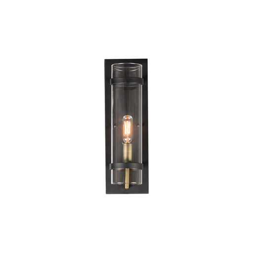 Maxim 2640BKAB Capitol 1 Light Wall Sconce | Black / Antique Brass