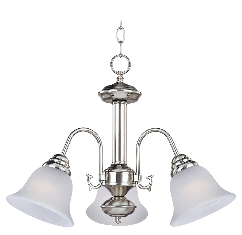 Maxim 2697FTSN Malaga 3 Light Chandelier | Satin Nickel